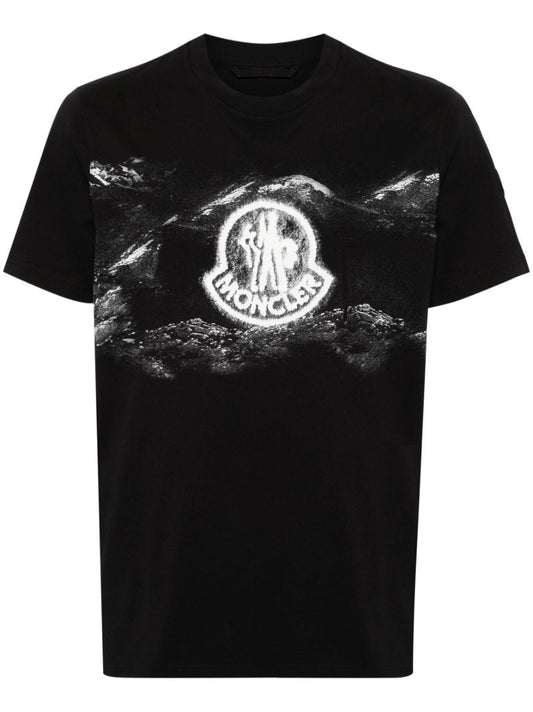 Black Logo-print Cotton T-shirt