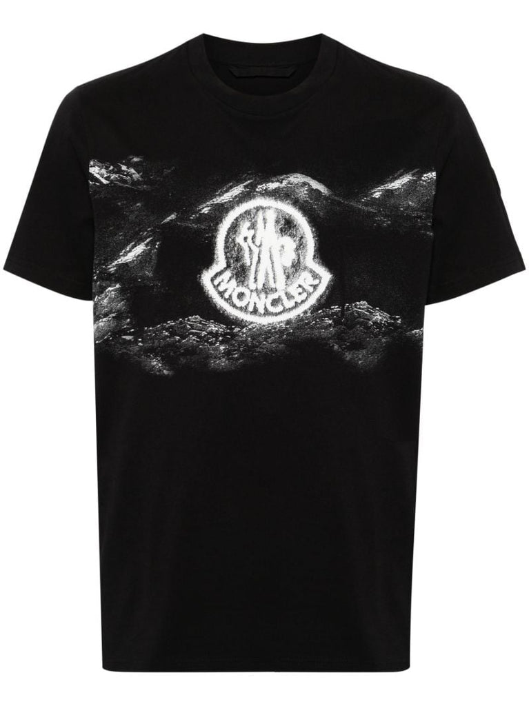 Black Logo-print Cotton T-shirt