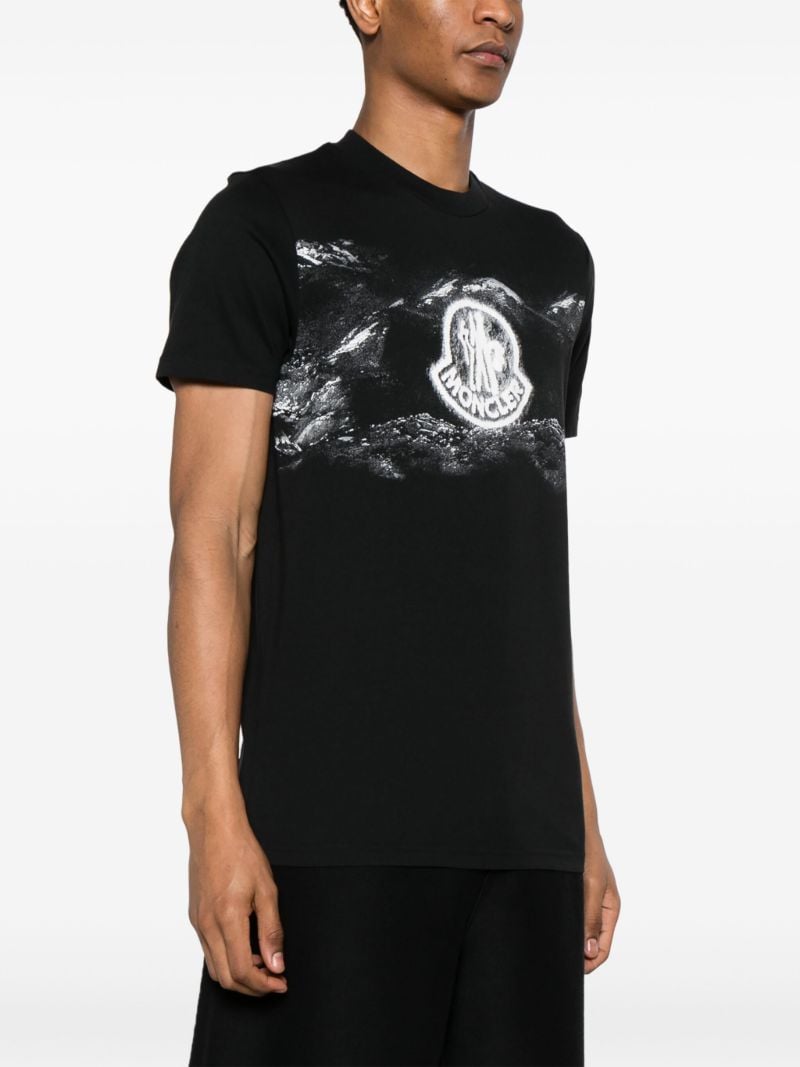 Black Logo-print Cotton T-shirt