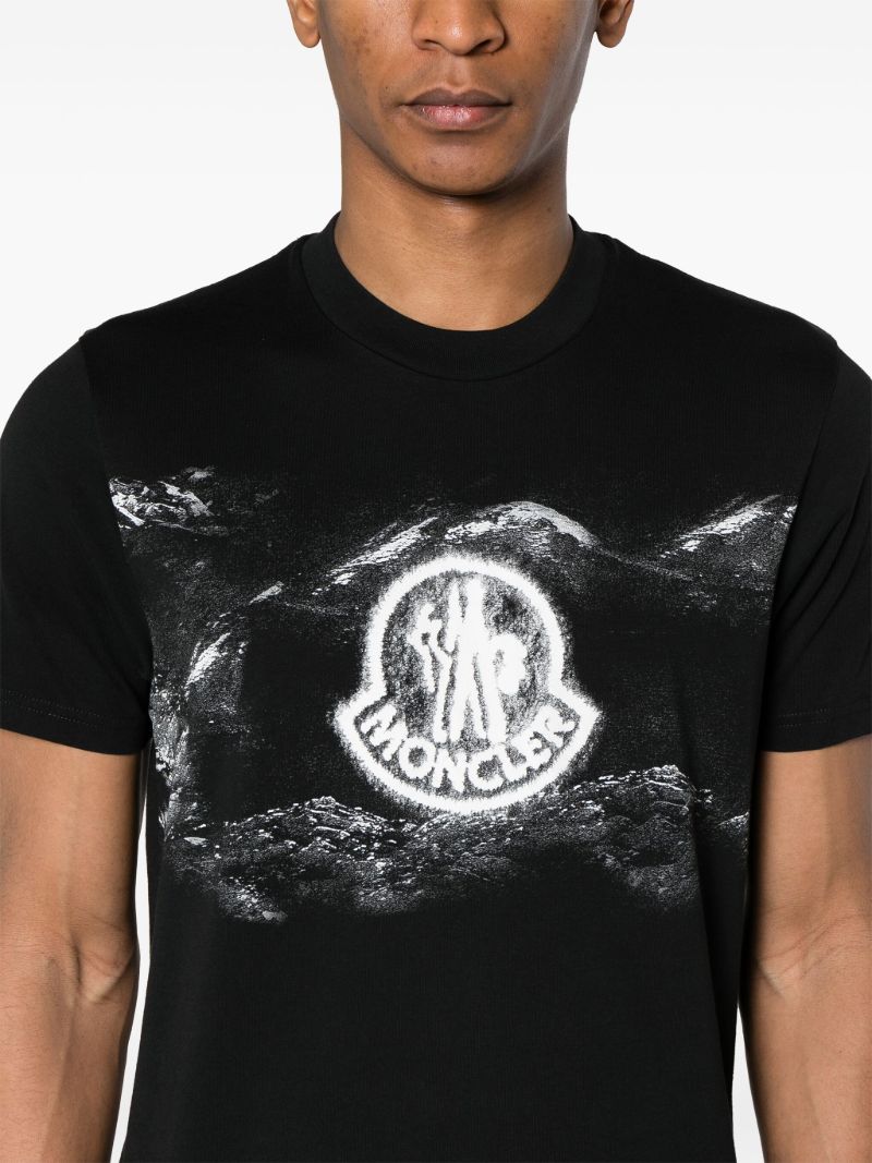 Black Logo-print Cotton T-shirt