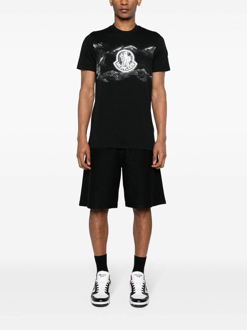 Black Logo-print Cotton T-shirt