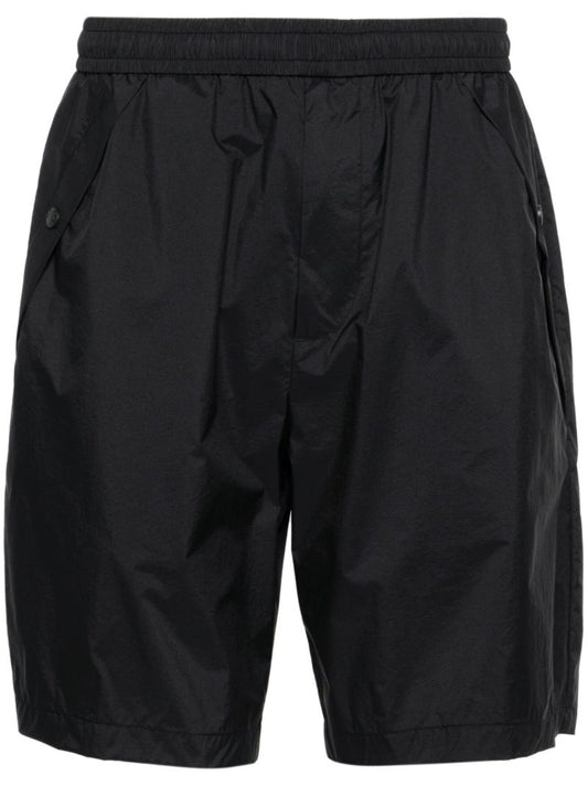Black Logo-appliquÃ_x0083_Â© Bermuda Shorts