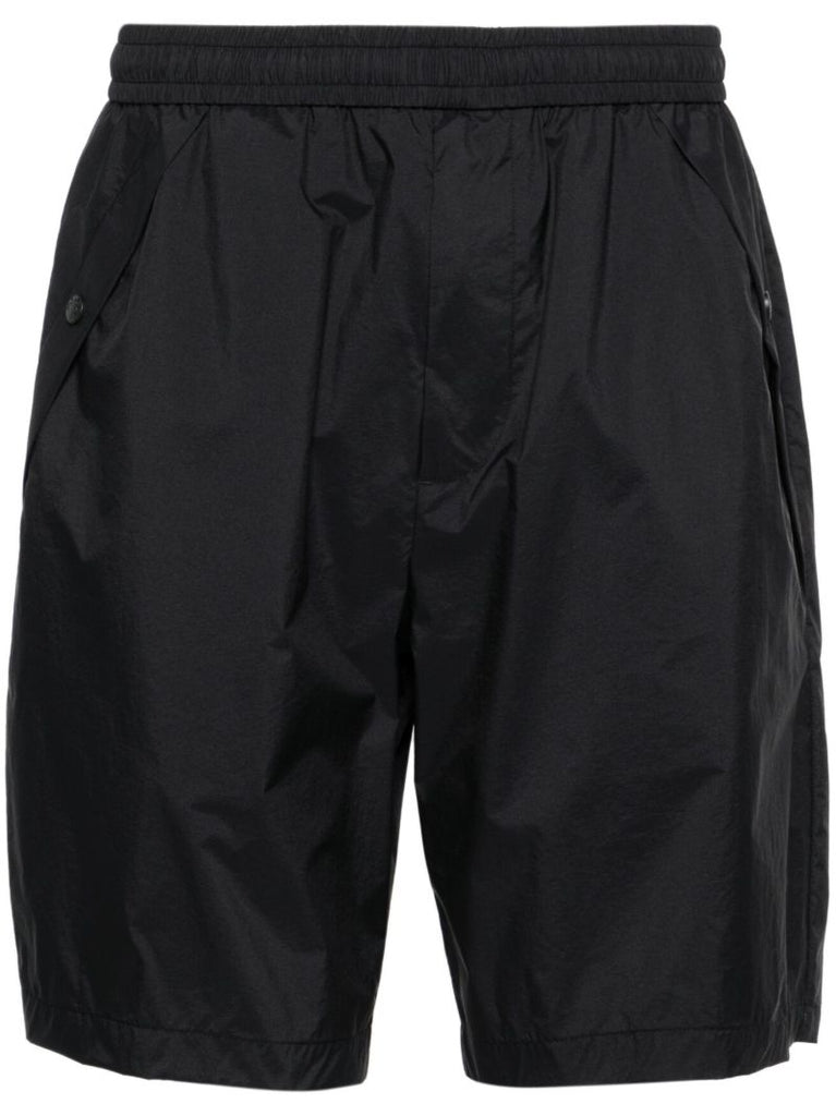 Black Logo-appliquÃ_x0083_Â© Bermuda Shorts
