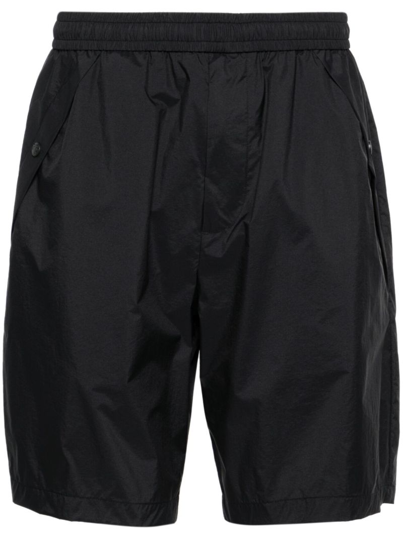 Black Logo-appliquÃ_x0083_Â© Bermuda Shorts