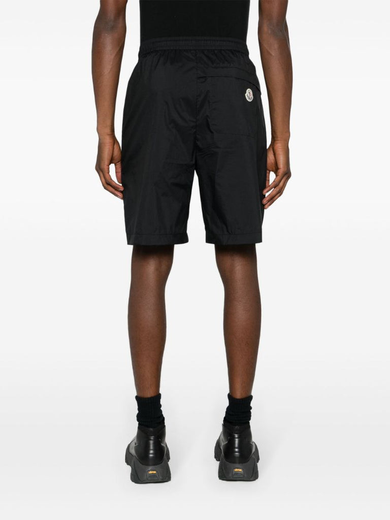 Black Logo-appliquÃ_x0083_Â© Bermuda Shorts
