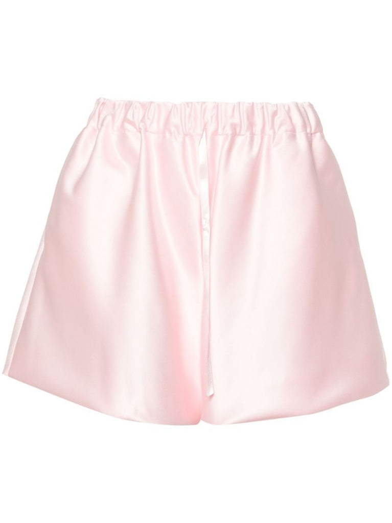 Pink Elasticated Satin Shorts