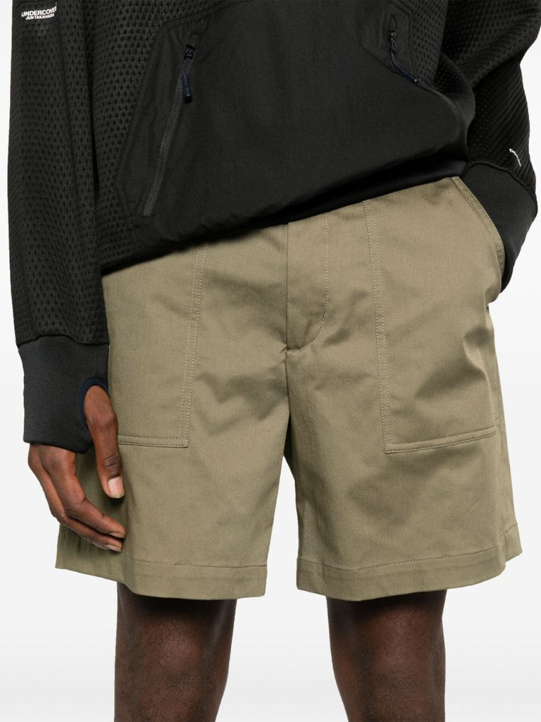 Green Logo-patch Bermuda Shorts