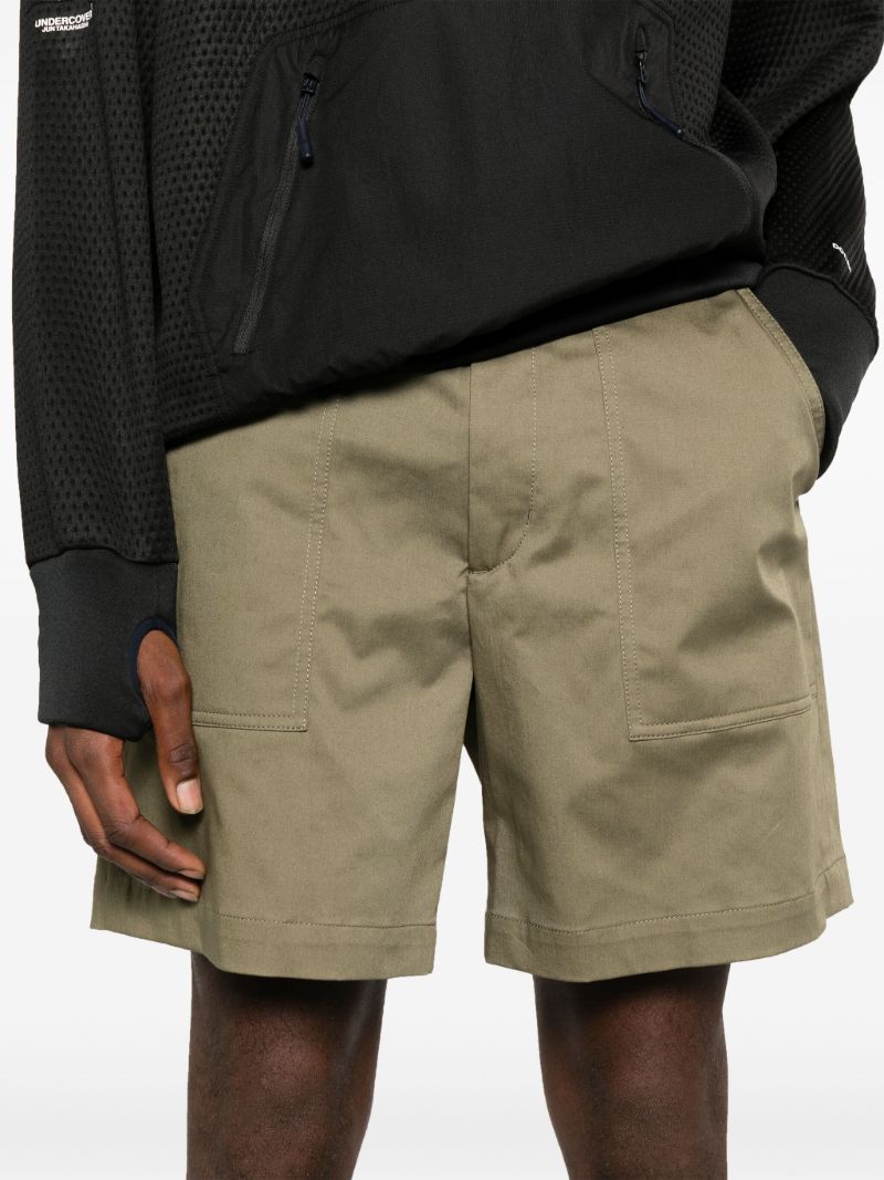 Green Logo-patch Bermuda Shorts