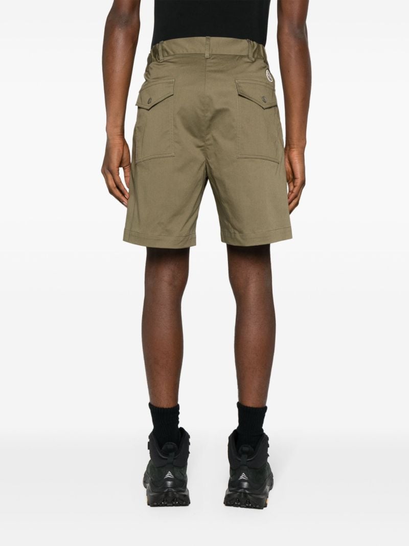 Green Logo-patch Bermuda Shorts