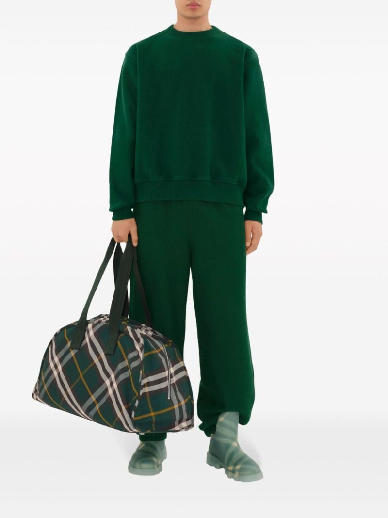 Green Shield Large Checked Duffle Bag