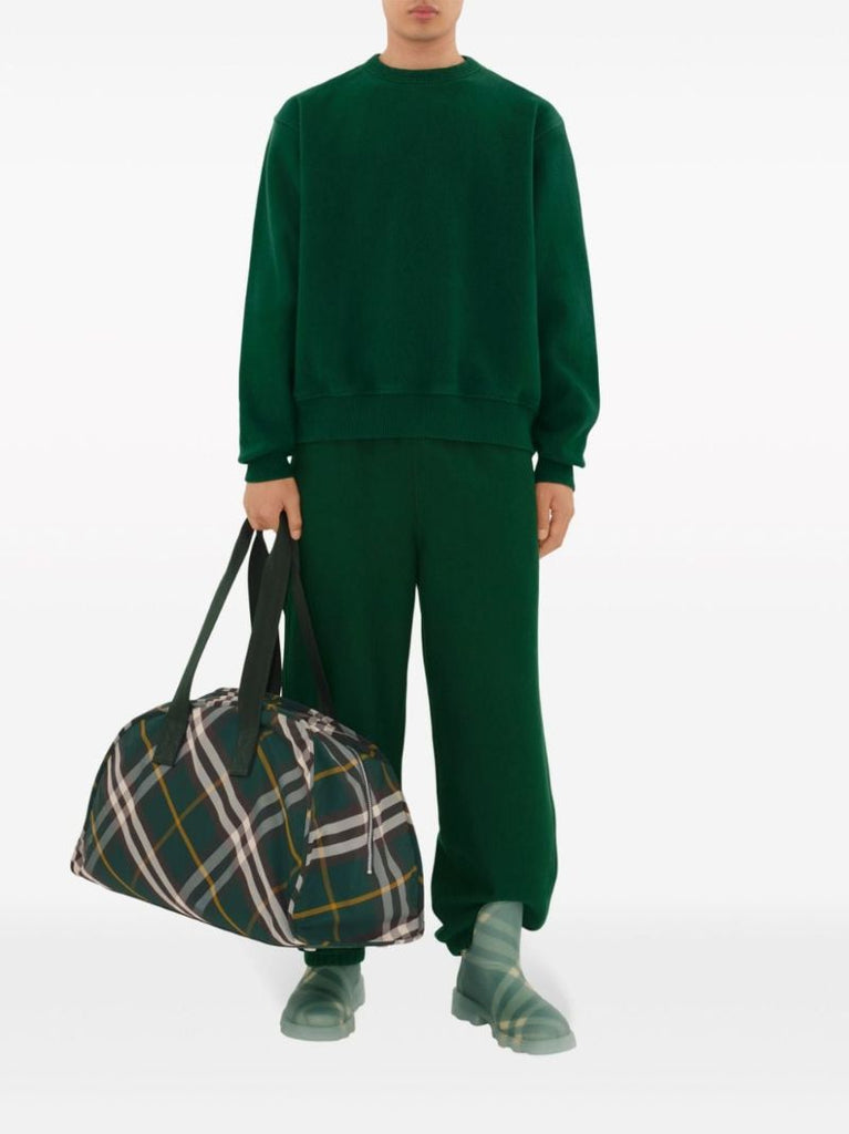 Green Shield Large Checked Duffle Bag
