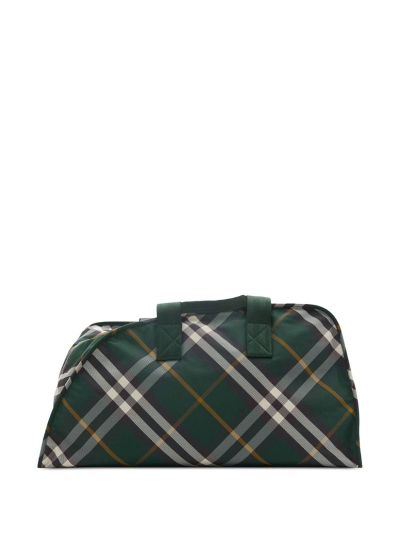 Green Shield Large Checked Duffle Bag
