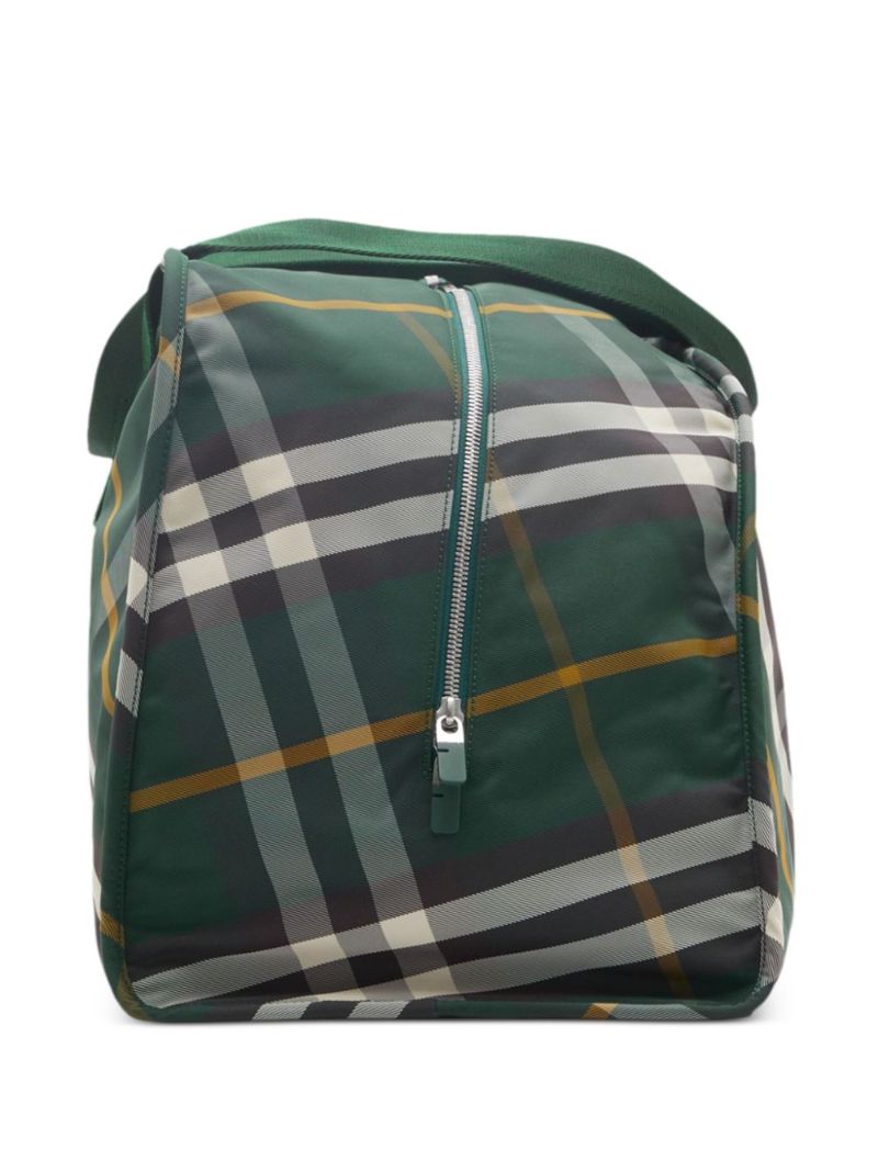 Green Shield Large Checked Duffle Bag