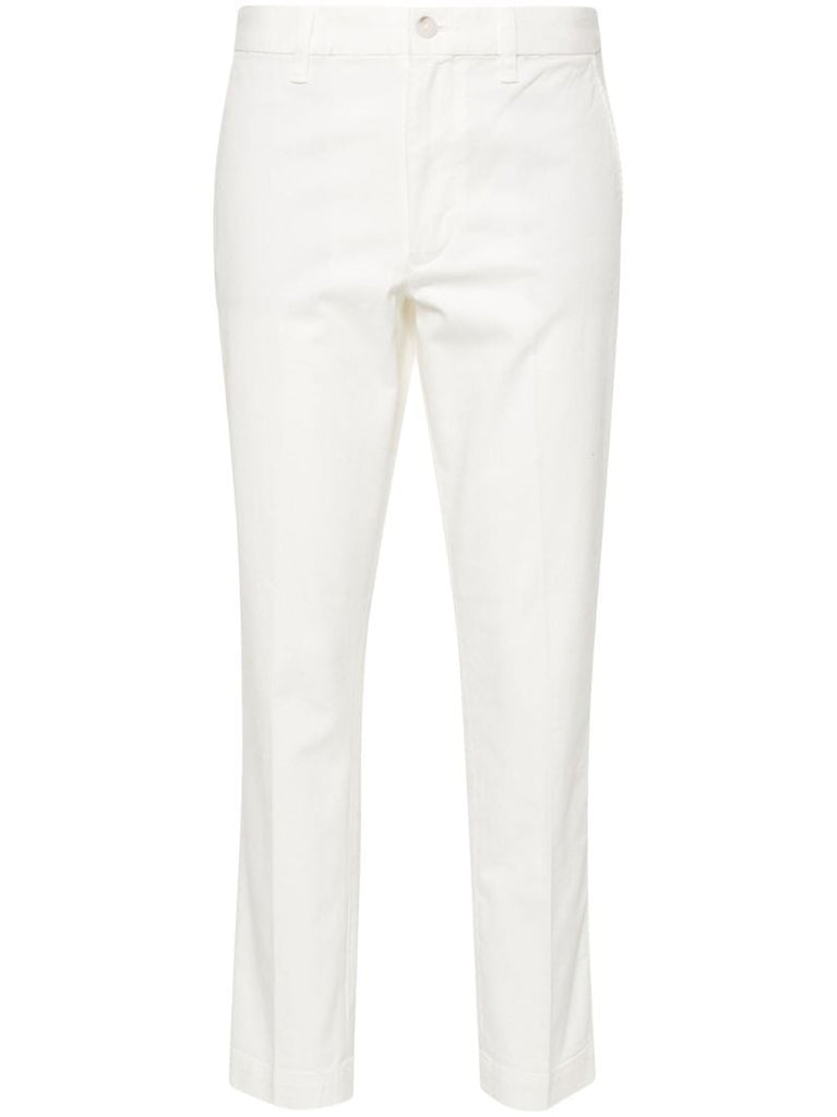 White Slim-fit Cotton Chinos