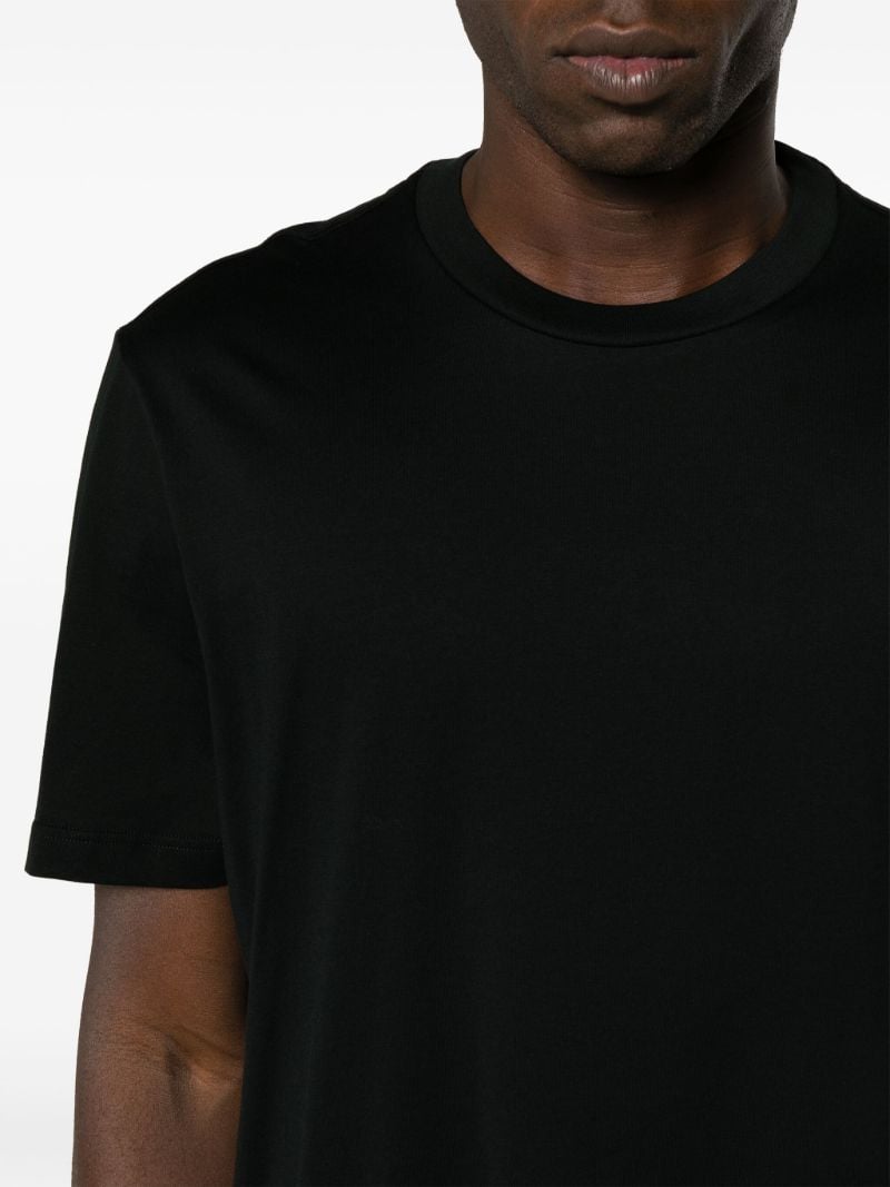 Black Crew-neck Cotton T-shirt