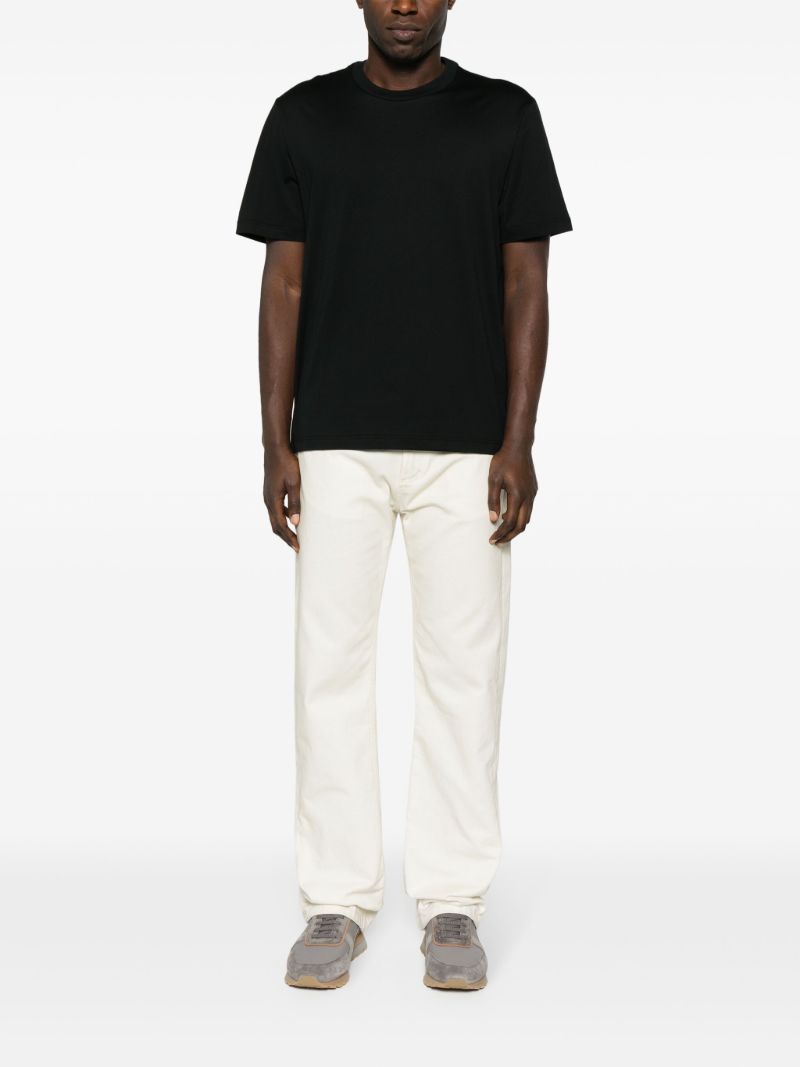Black Crew-neck Cotton T-shirt