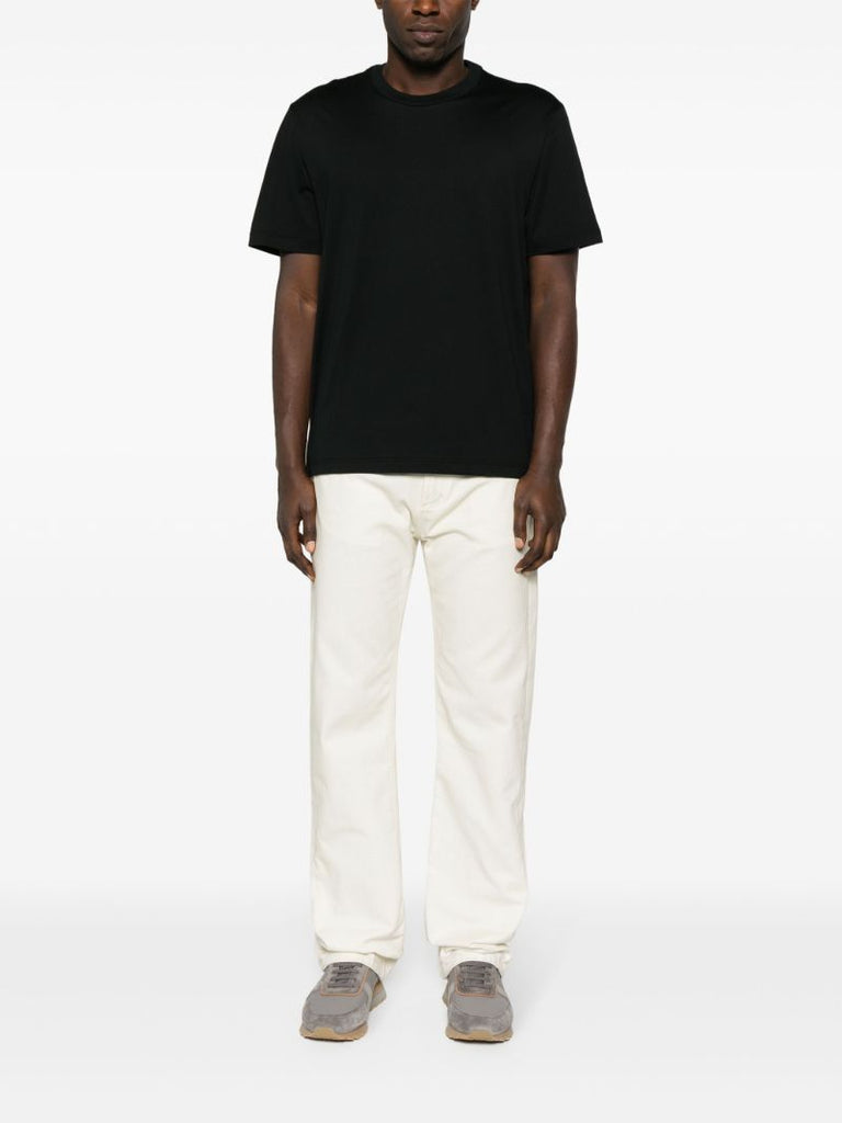 Black Crew-neck Cotton T-shirt