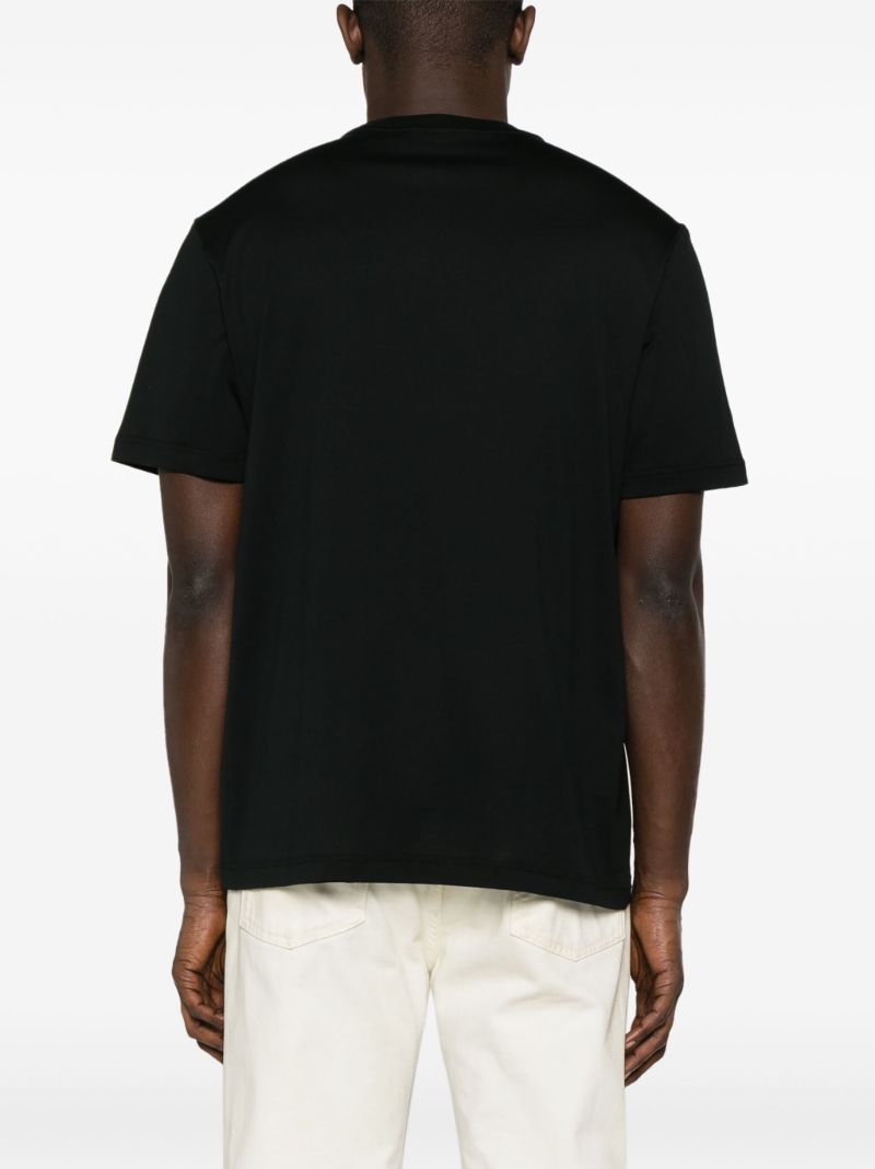 Black Crew-neck Cotton T-shirt