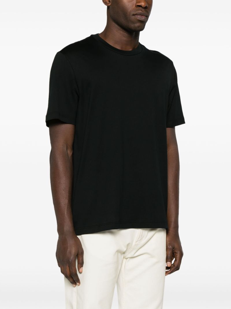 Black Crew-neck Cotton T-shirt