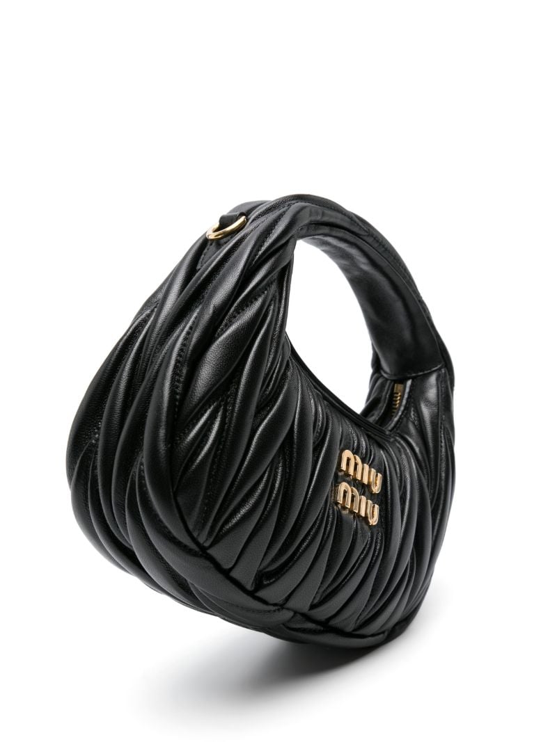Black MatelassÃ_x0083_Â© Leather Mini Bag