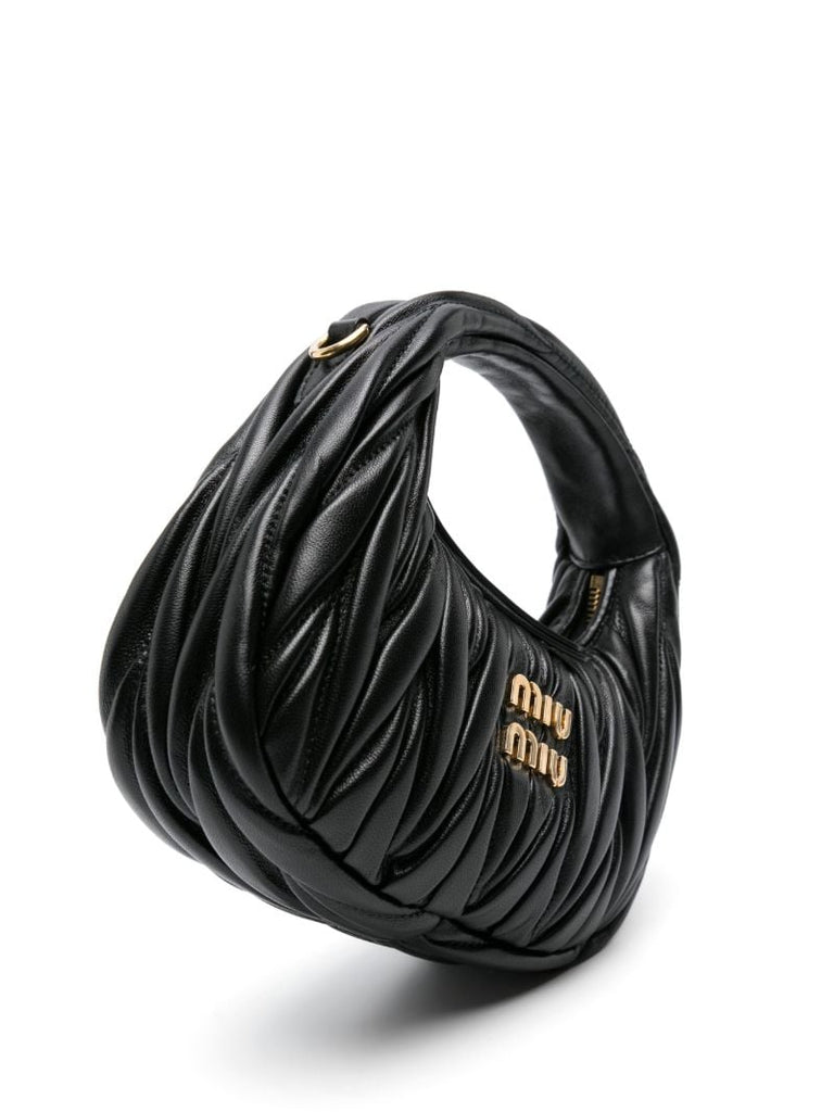Black MatelassÃ_x0083_Â© Leather Mini Bag