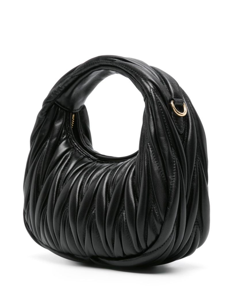 Black MatelassÃ_x0083_Â© Leather Mini Bag