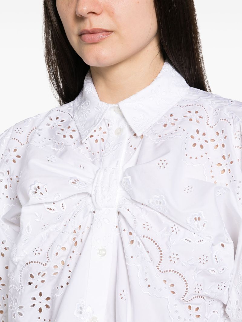 White Broderie Anglaise Cotton Shirt