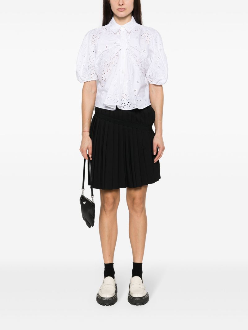 White Broderie Anglaise Cotton Shirt