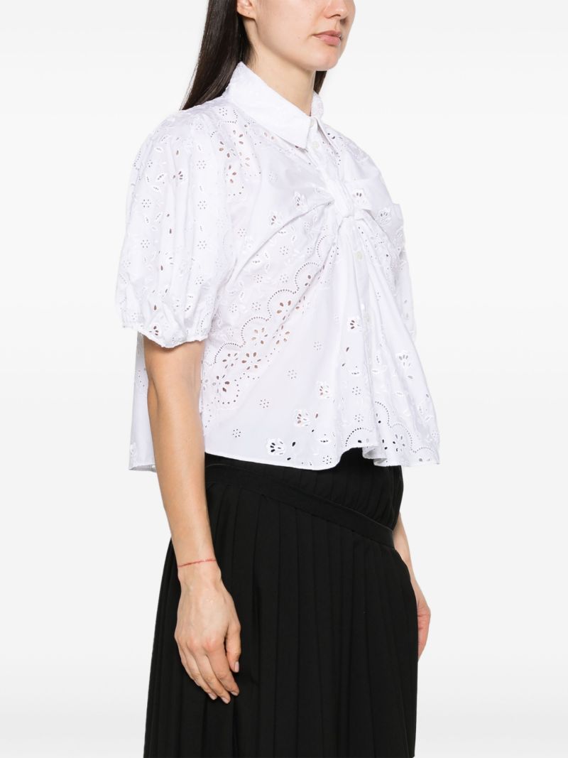 White Broderie Anglaise Cotton Shirt