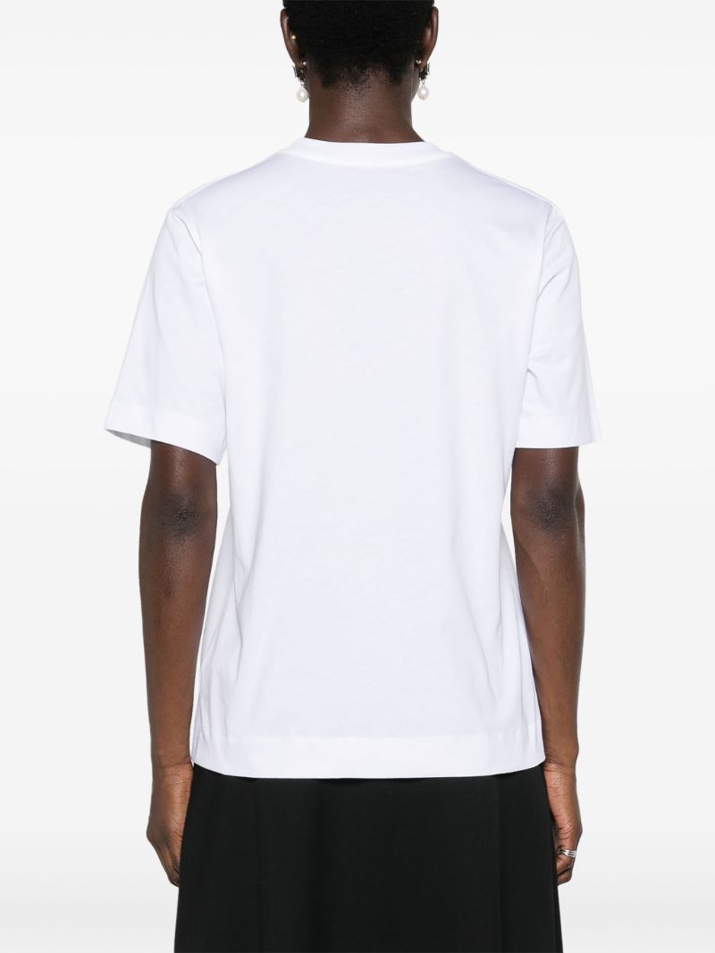 White Pressed Rose Cotton T-shirt
