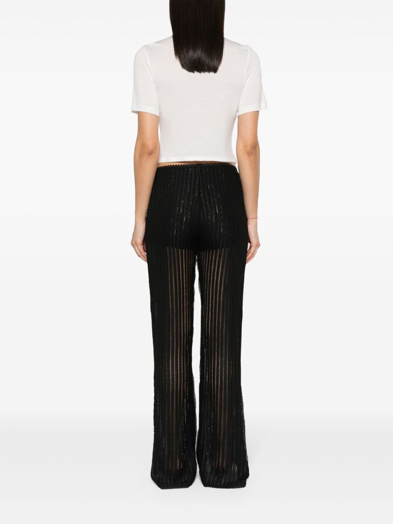 White Bow-embellished Cotton T-shirt
