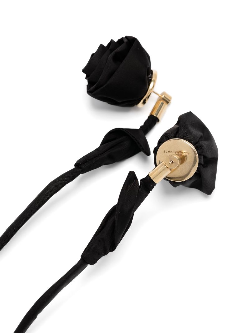 Black Rose Drop Earrings