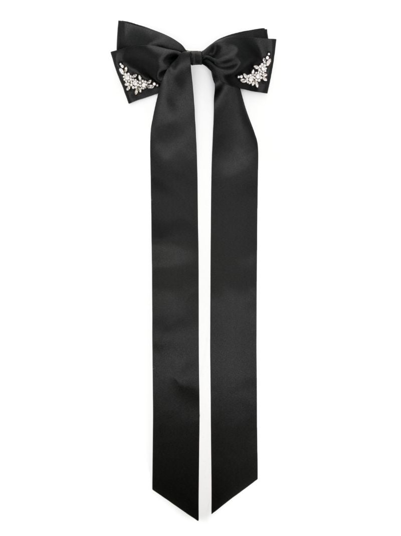 Black Oversized Bow Satin Hair Clip