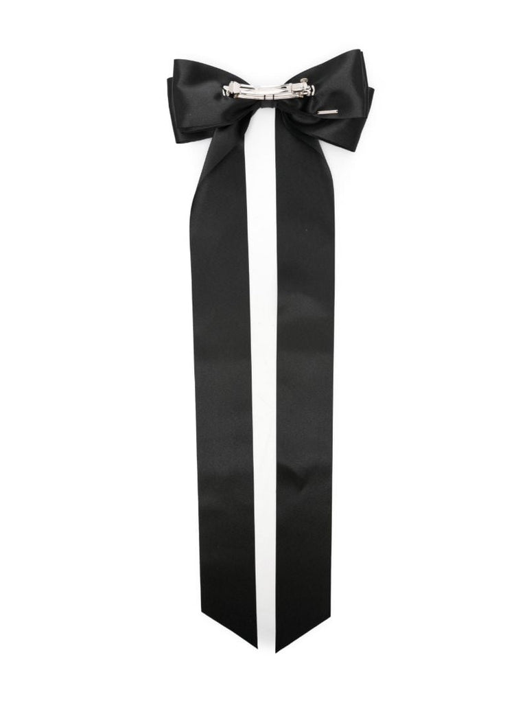 Black Oversized Bow Satin Hair Clip