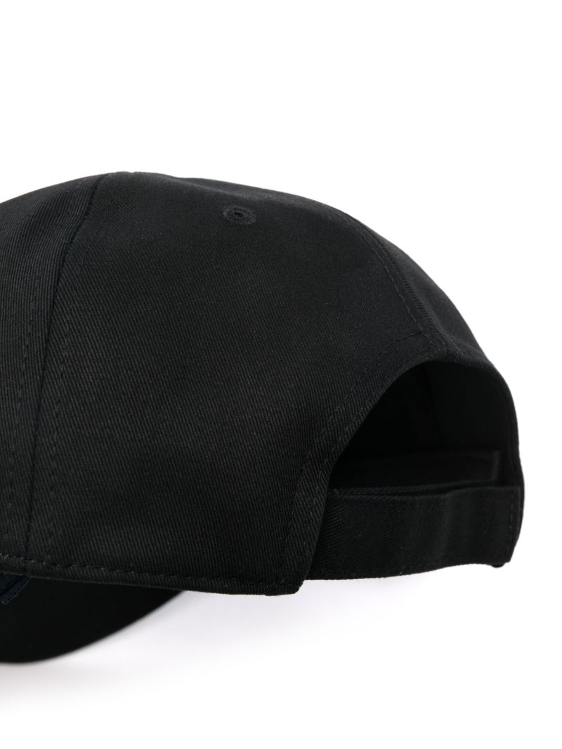 Black Logo-applique Cotton Baseball Cap