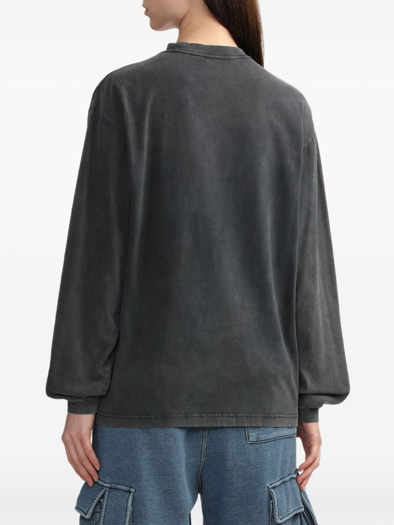 Black Graphic-print Cotton Sweatshirt