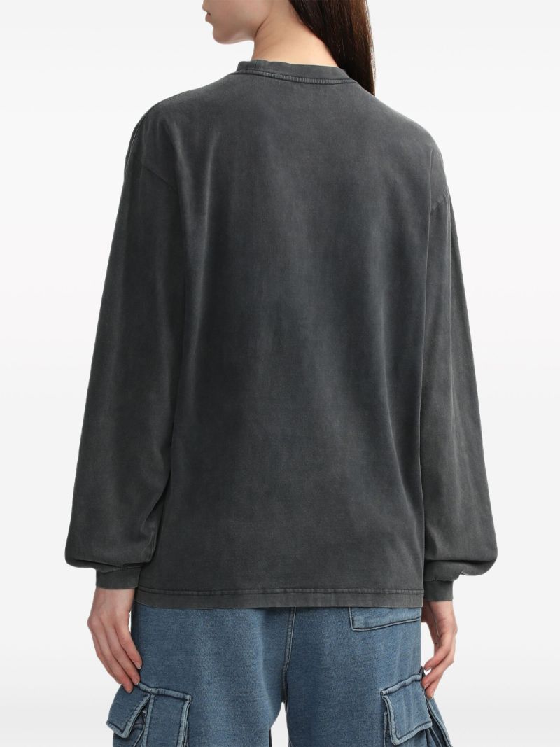 Black Graphic-print Cotton Sweatshirt