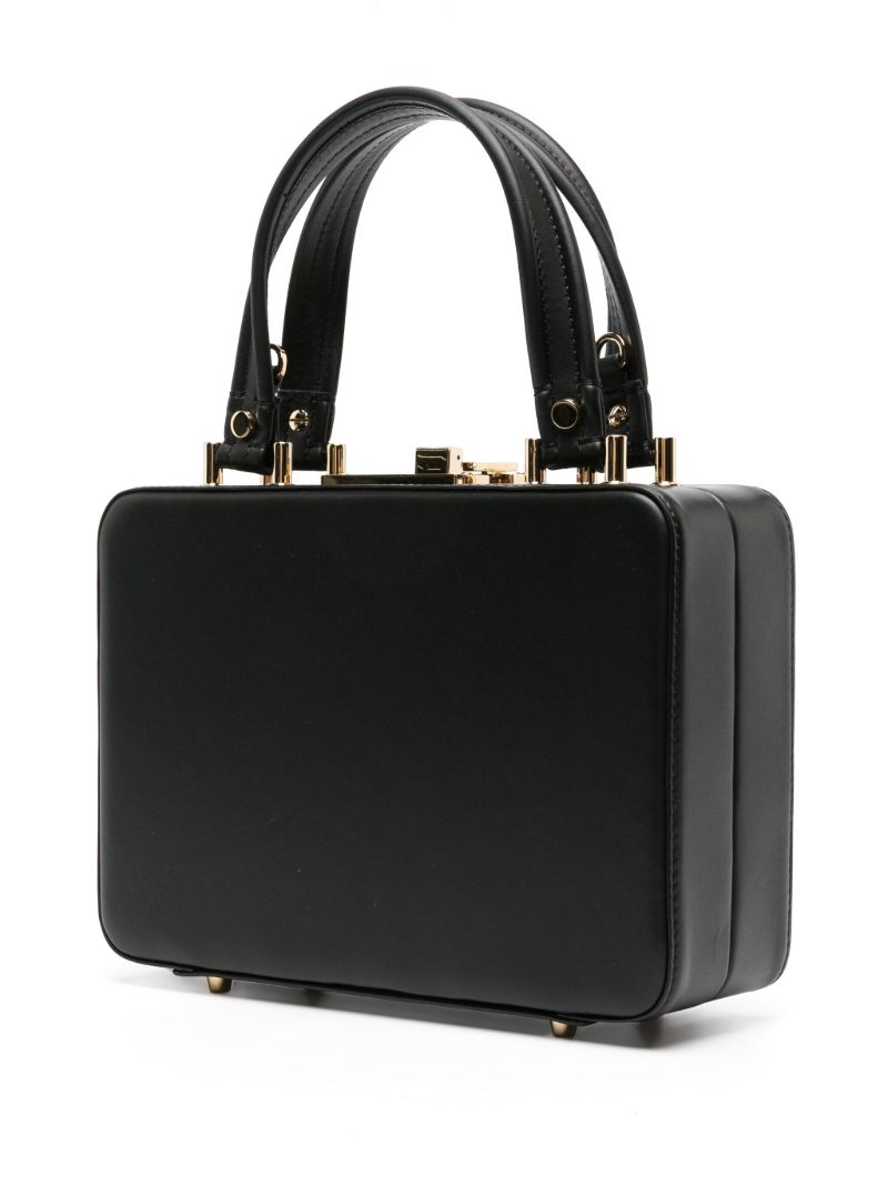 Black ValÃ_x0083_Â¬ Leather Tote Bag