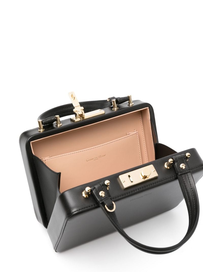 Black ValÃ_x0083_Â¬ Leather Tote Bag