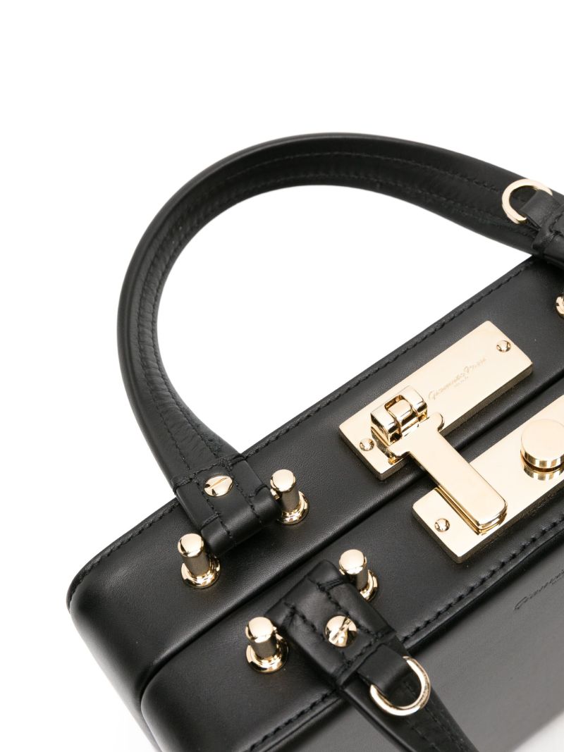 Black ValÃ_x0083_Â¬ Leather Tote Bag