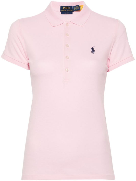 Pink Short-sleeve Cotton Polo Shirt