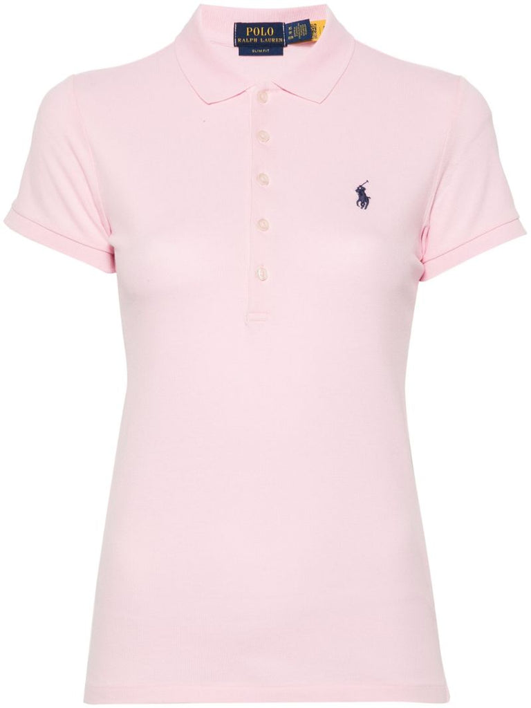 Pink Short-sleeve Cotton Polo Shirt