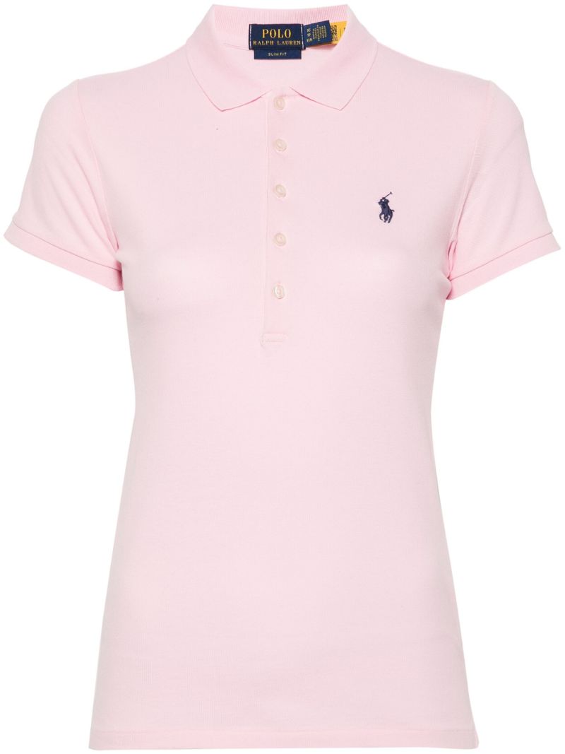 Pink Short-sleeve Cotton Polo Shirt