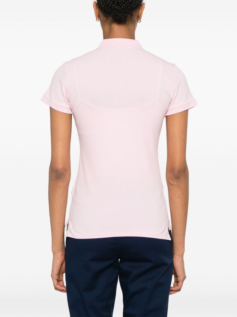 Pink Short-sleeve Cotton Polo Shirt