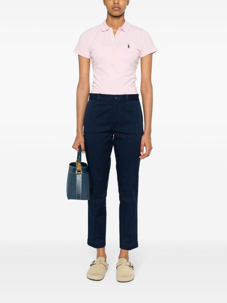 Pink Short-sleeve Cotton Polo Shirt