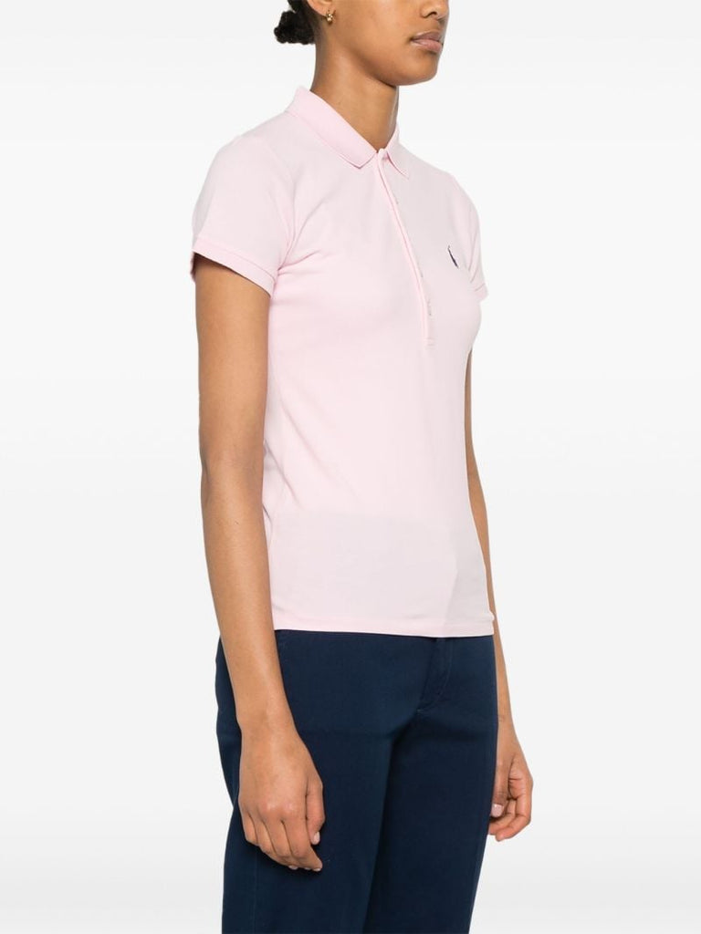 Pink Short-sleeve Cotton Polo Shirt
