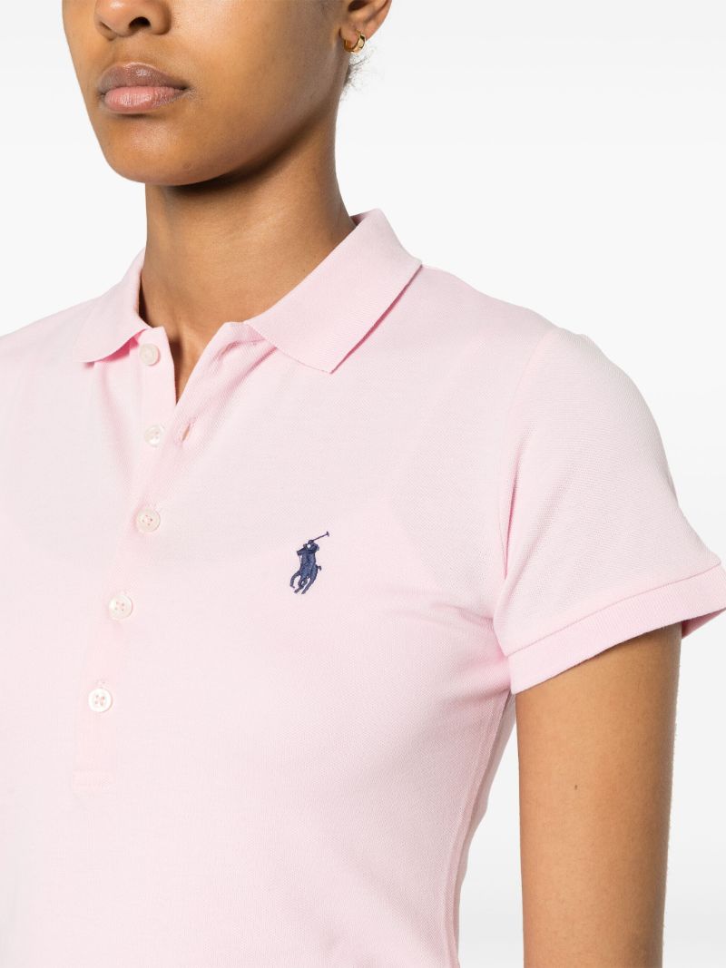 Pink Short-sleeve Cotton Polo Shirt