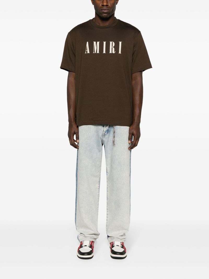 Brown Logo-print Cotton T-shirt