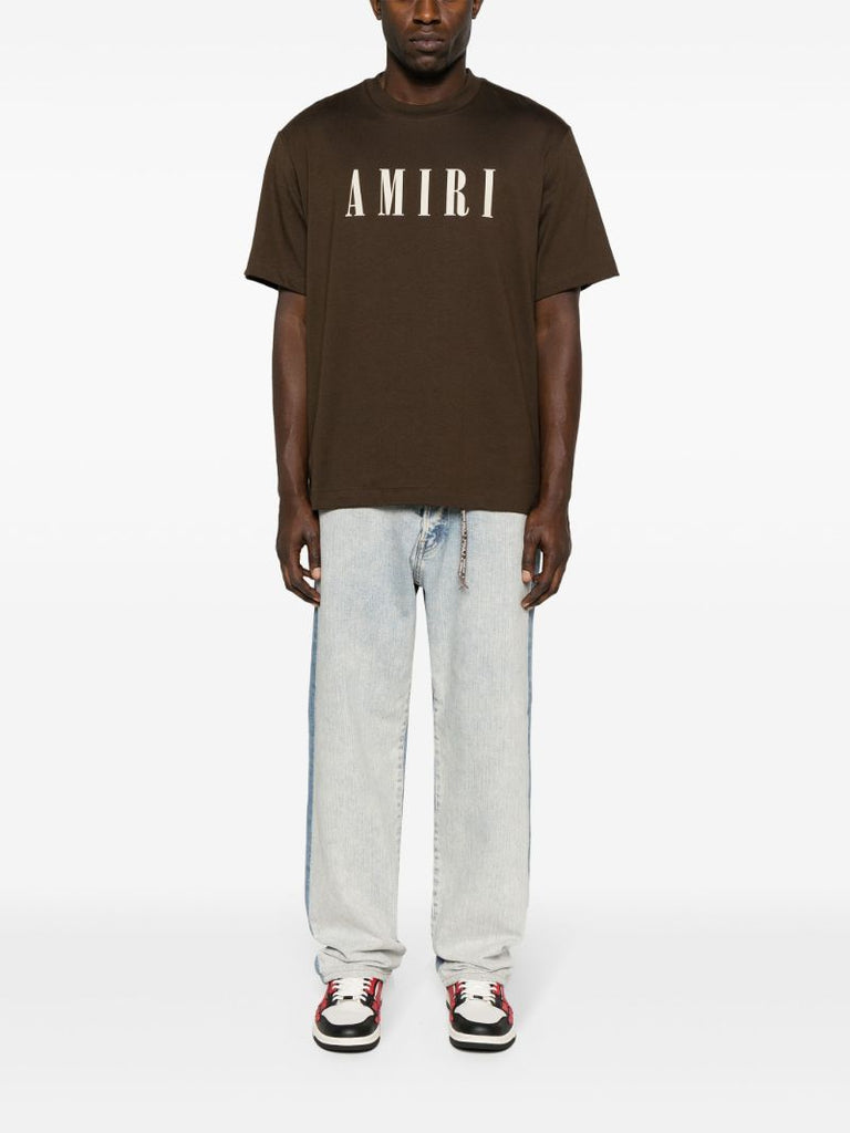 Brown Logo-print Cotton T-shirt