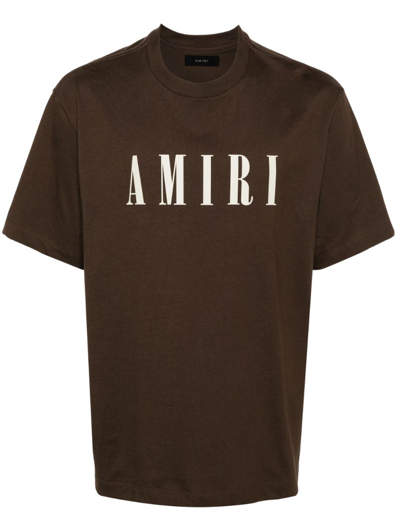 Brown Logo-print Cotton T-shirt